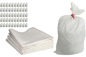 ToolSpace Sacchi per Cereali Sacco per Farina Mangime Rafia Alimentare Alimentare Grano - 50x Sacchetta de Polipropilene 85x50 cm per Sassi Stoccaggio Segatura Macerie, Saccone 25 kg per Giardinaggio