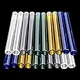20 Pcs Multicolor Glass Tubes 4 Inches Long 10mm OD 7mm ID 1.5mm Thick Wall Glass Borosilicate Blowing Tubes