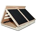 Yes4All Adjustable Wooden Slant Board/Calf Incline Board - Stretch Board - Incline Board, Wedge Board with Anti-Slip Surface, Foldable and Portable & Smart Design, 16x18x20
