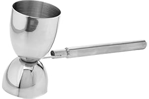 BARCRAFT Kitchen Craft Cocktail Jigger Spirit Measure, Stainless Steel, Silver, 30ml / 60ml