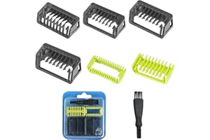 KIKI FANCY Guide Comb Attachments for Philips One Blade QP2724 QP2734 QP2824 QP2520/30 QP2620/30, 4 Guide Guards Set 1/2/3/5mm for Hybrid Electric Trimmer Attachments