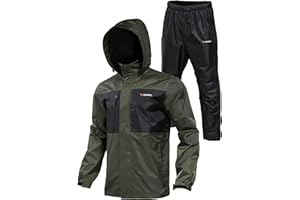 Rodeel Waterproof Fishing Rain Suit for Men (Rain Gear Jacket & Trouser Suit)