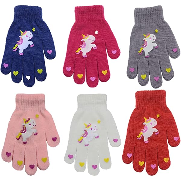 QKURT 6 paar magische handschoenen voor kinderen, thermische winterhandschoenen, volledige vingers, kinderhandschoenen, dinosaurussen, graafmachine, patroon voor jongens en meisjes QKURT 6 paar magische handschoenen voor kinderen, thermische winterhandschoenen, volledige vingers, kinderhandschoenen, dinosaurussen, graafmachine, patroon voor jongens en meisjes