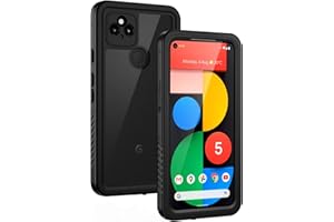 Lanhiem Funda Impermeable Google Pixel 5, Carcasa Sumergible Resistente Al Agua IP68 Certificado [Protección de 360 Grados], Carcasa para Google Pixel 5 con Protector de Pantalla Incorporado