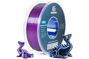 ‎GEEETECH GEEETECH Tricolor Silk PLA Filament 1,75mm, 3D Drucker Filament 1KG/Spule, Silk Blau Lila Schwarz