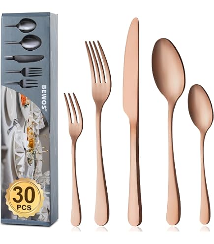 Beckmann & Rommerskirchen VISTA Longdrinklöffel Set - 6-teilig, Kupfer & Matt Edelstahl, 20 Cm