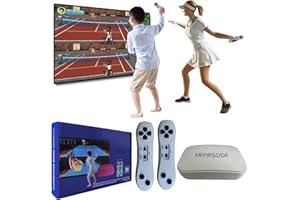 YRPRSODF TV Game Console Built in 100+ Games, Handheld Video Game System with 2.4G Wireless Gamepad Somatosensory Control, HD Output, Home Interactive& Puzzle Games,Grey