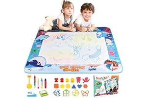 chellago Spielzeug Kinderspielzeug ab 1, 2, 3 Jahren - Malmatte mit Wasserstift, Aqua Magic Doodle Painting Mat Geschenk zum Geburtstag oder als Belohnung für Mädchen und Jungen von 1, 2, 3 Jahren