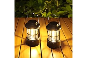 Guijiyi Linterna de Camping, 2 Piezas Lámpara de Camping LED a Pilas, Farol Camping 3 Modos Luz de Emergencia, Luz de Carpa IPX4 Resistente al Agua para Acampar Caminar Pescar Cortes de Energía y Más