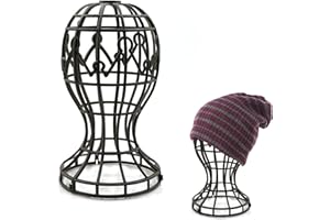 MIMZEMAMZ Supporto Per Parrucca In Plastica - Portatile Porta Parrucca E Cappello Per Tutte Le Parrucche E Cappelli, Strumento Di Visualizzazione Per Parrucche, Porta Attrezzi, Cappello E Porta Berretti Neri