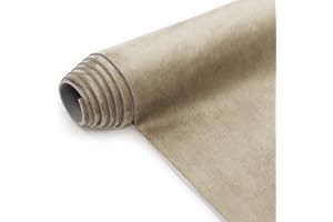 Wilaly Suede Headliner Fabric with Foam Backing Material - Automotive/Home Micro-Suede Headliner Flame Retardant Fabric for Car Replacement/Repair/DIY (Beige 96 * 60 Inch)