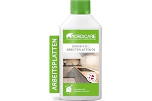 ‎NORDICARE Nordicare [500ml] Arbeitsplattenöl lebensmittelecht für Küchenarbeitsplatte I Arbeitsplatten Öl zum Holzschutz in der Küche I Arbeitsplatte Holzöl