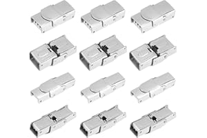 DICOSMETIC 12 pz 2 Formati 25mm 304 Cinturino In Acciaio Inox Chiusure Rettangolo Chiusure di Chiusura di Ricambio Fibbia Dell'Orologio per Accessori per Orologi Fare, Foro: 3x7 mm/4x10 mm