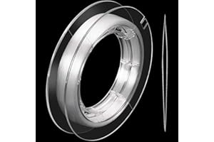 BLULU 500 m Klar Unsichtbar Angelschnur Nylon Faden für Hängend Ornamente und Nähen von Hobby, Stark und Unsichtbar, mit Perlen Nadel