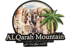 WEDARE MAGNET SOUVENIR AL Qarah Mountain 3D Arabia Saudyjska lodówka magnes żywica pamiątka podróżna, ręcznie wykonana dekoracja domu i kuchni Mubarraz kolekcja magnesów na lodówkę prezent