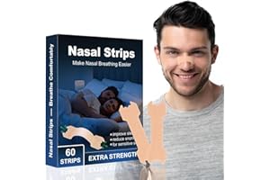 DEZEHUI Schnarchstopper Nasenpflaster Schnarchen - 60 Stück Nasal Strips Besser Atmen Nose-Strips, Anti Schnarch Nasenstrips für Schlafen und Sport