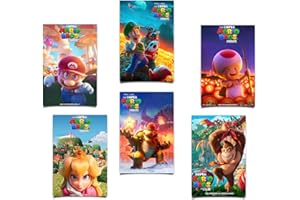 Bonamana Lot de 6 posters Mario 2023 - Poster de film - Jolis posters décoratifs - Sur toile - Pour salon, chambre à coucher - Sans cadre - 20 x 30 cm (portefeuille individuel)