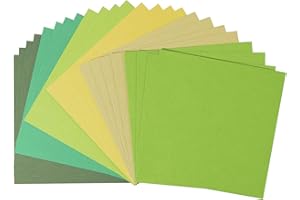 Vaessen Creative Florence Scrapbook-Papier 216 g 6x6-x24 Blatt-Multipack, grün, Paper, multicolor, 15 x 15 x 0.8 cm
