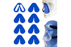 ANNLPOY Cuscinetto nasale per maschera CPAP, cuscinetto nasale Comfort e Traspiranti, Riducono Pressione e Irritazioni, Taglia Universale, Set di 8 Pezzi Riutilizzabili