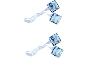 EUROSTYLE coppia Fermatenda calamita per tende con magnete art.carre tinta unita semplici eleganti arredo casa (Azzurro)