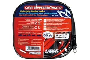 Shop4bikers Motorcycle motorbike scooter Yamaha 6v 12v battery booster cable Jump leads