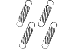 GUNGY Molle a Trazione 50mm Molla di Trazione Doppio Gancio in Acciaio Inossidabile Diametro Filo 1,6mm Diametro Esterno 12mm Tiro 6,4kg 4 Pezzi