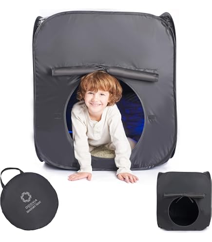 Tente sensorielle pour enfants pour jouer et se détendre | Aide en cas d'autisme, SPD, d'anxiété et de manque de concentration | Grotte pop-up sombre pour enfants autistes | Pour la maison Tente sensorielle pour enfants pour jouer et se détendre | Aide en cas d'autisme, SPD, d'anxiété et de manque de concentration | Grotte pop-up sombre pour enfants autistes | Pour la maison