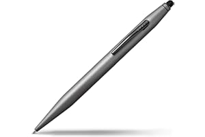 CROSS Tech 2 - Penna a sfera (inchiostro nero, con pennino e scatola regalo), colore: Grigio titanio