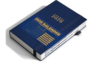 ‎KAKA DRAGON KaKa Dragon Kalender 2026 Terminplaner, Buchkalender Agenda, Deutsches Tagebuch Planer A5 Terminplaner 1 Tag 1 Seite mit Monatsregistern, (416 Seiten) Hardcover (Blue)