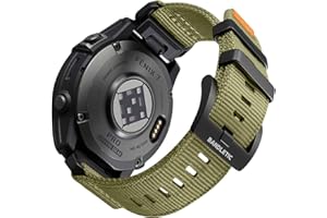 Bandletic 22mm Correa Compatible con Garmin Fenix 6 Pro/Fenix 7/Fenix 8 47mm/Fenix 6/Fenix 5, QuickFit Nylon Militar Sport Duradero Muñequera para Epix 2/Forerunner 945/965/955/Instinct 2