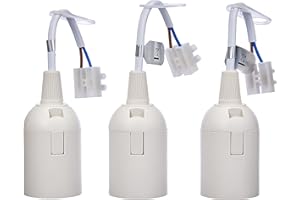 Kopp Oprawka do renowacji, wstępnie zmontowana z ok. 13 cm widocznym przewodem H03VV-F 2 x 0,75 mm², zacisk żyrandolowy i odciążający, 3 sztuki w opakowaniu, E27, maks. 60 W, kolor biały, 214601044