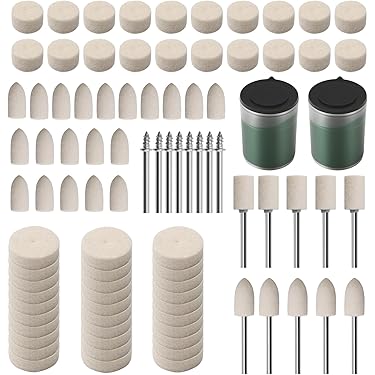 Sourcing Map 4mm-12mm Wool Felt Mounted Points Conical
