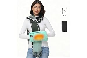 SNZ Scaldamani elettrico senza fili con power bank da 10000 mAh – Cuscino riscaldante portatile multifunzione per schiena pancia collo spalla collo sicuro e morbido – ideale per attività all'aperto