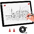 XECH LED Drawing Pad A4 Size with Adjustable Brightness & in-Built Scale USB Powered X-Board Drawing Pad for Students (X-Board)