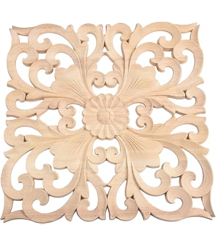 Applique Décorative En Bois Sculpté - Motif Vintage Pour Meubles Et Portes