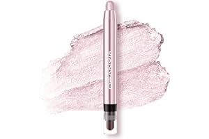 ‎LUCOSS Lucoss Cream Lidschatten Stift, Hochpigmentierter Lidschattenstift, Perlglanz-Seidenraupen-Lidschatten-Stift, Wasserfester, Lang anhaltender Eye Highlighter Stick (#02 Champagner-Rosa)