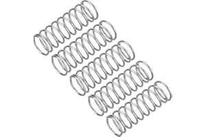 QUARKZMAN 5 Stück Druckfeder, 0.8 x 9 x 30 mm Druckfedern Feder Federn Zugfeder Zugfedern Spring Spiralfeder Spiralfedern Sprungfeder Stahlfeder 304 Edelstahl, Silber