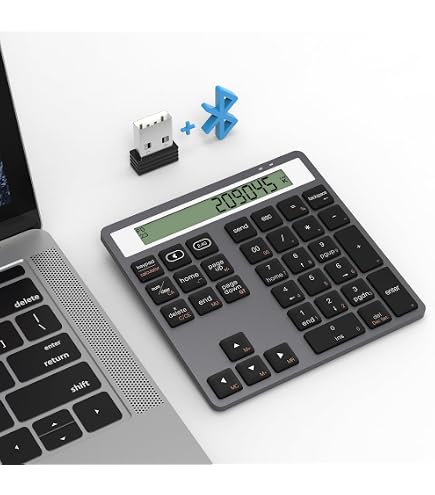 Pavé Numérique Mac Pavé Numérique Bluetooth LogiLink 35 Touches - Portable Pour Windows/Mac En Aluminium Clavier Portable Aluminium