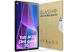 Bighan Lot de 2 protecteurs d'écran compatibles avec Lenovo Tab M10 3ème génération 10,1", film en verre trempé transparent anti-bulles de dureté 9H