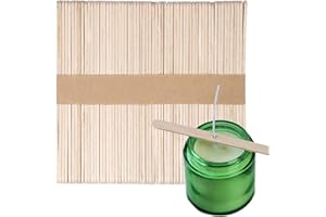 Wendergo 100 Pcs Wooden Candle Wick Holders, Wick Bars for Candle Making, Candle Wick Centering Device, DIY Candle Making Accessories Tool