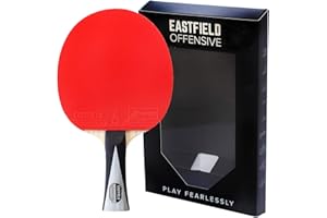 Eastfield Offensive Professional Table Tennis Bat - Advanced & Elite Ping Pong Racket, ITTF Approved Professional Spin Rubber, 7-Ply Carbon Blade, Premium Competition Paddle