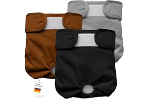 Alpenstern® Wiederverwendbare Hundewindeln für Hündinnen (3 Stück) Waschbare Läufigkeitshose für Hündinnen bei Inkontinenz & Läufigkeit - Hundehöschen Hunde Windel - Hygienisch & Saugstarker Stoff