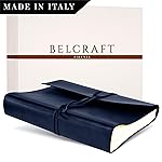 Belcraft Tivoli Album Fotografico in Pelle Riciclata, Realizzato a Mano da Artigiani Toscani, A4 (23x30 cm) Blu