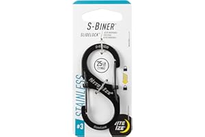 Nite Ize LSB3-01-R6 S-Biner zamek ze stali nierdzewnej, czarny, rozmiar 3