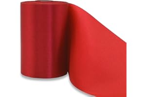 YUNSHANGHE 1 Rollen 9,5cm x 20m Rot Breit Geschenkband zum Dekorieren & Basteln, Große Satinband für Eröffnungszeremonie Stuhlschleifen, Schleifenband für Hochzeit Geburtstag Weihnachten Deko