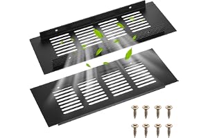 Ventilationsgaller svart 200 mm x 80 mm, aluminium frånluftsgaller rektangulär, ventilationsgaller dörrventilationsgaller sva