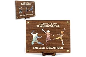 Xiujuers Jugendweihe Geldgeschenke Holz - Alles Gute zur Jugendweihe Verpackung für Mädchen und Jungen (A)