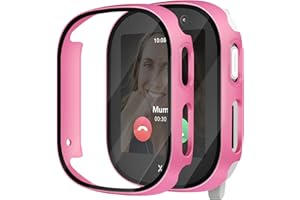 Seltureone 2 Stück Hülle für Xplora X6 Play Schutzhülle mit Displayschutz, Hard PC 360° Rundum Anti Kratz Anti Staub HD Ultradünne Schutzhülle für Xplora X6 Play Kinder Mädchen - Hell-Pink