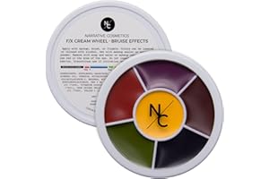 Narrative Cosmetics 6 Colour Bruise Wheel for Special Effects, Theatrical Makeup and Halloween