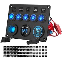 Red LED Light 12V/24V Universal 20A 3Pin Car Car Boat Round On Off Rocker Switch 2pcs for Replacement Parts